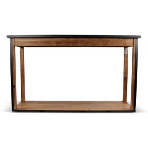 Console drapier bois-métal marron -