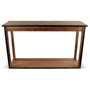 Console drapier bois-métal marron -