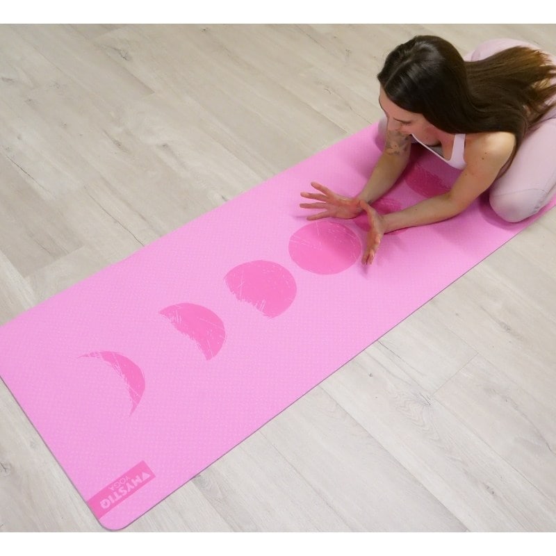 Tapis de yoga Confort Non toxiques - 183cm x 61cm x 6mm Rose