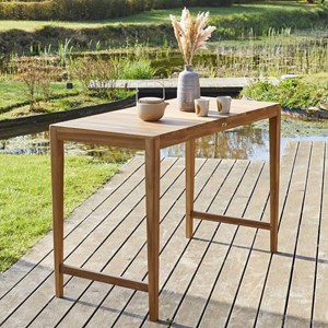 Table haute de jardin teck