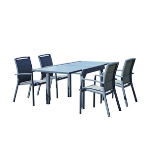 Salon jardin aluminium gris 4&nbsp;8p
