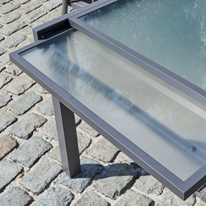 Salon jardin aluminium gris 4&nbsp;8p