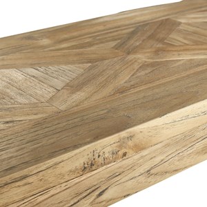 Banc en bois de teck recyclé fsc mixte 1