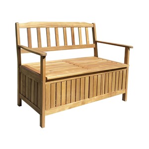 Banc de jardin en acacia avec rangement