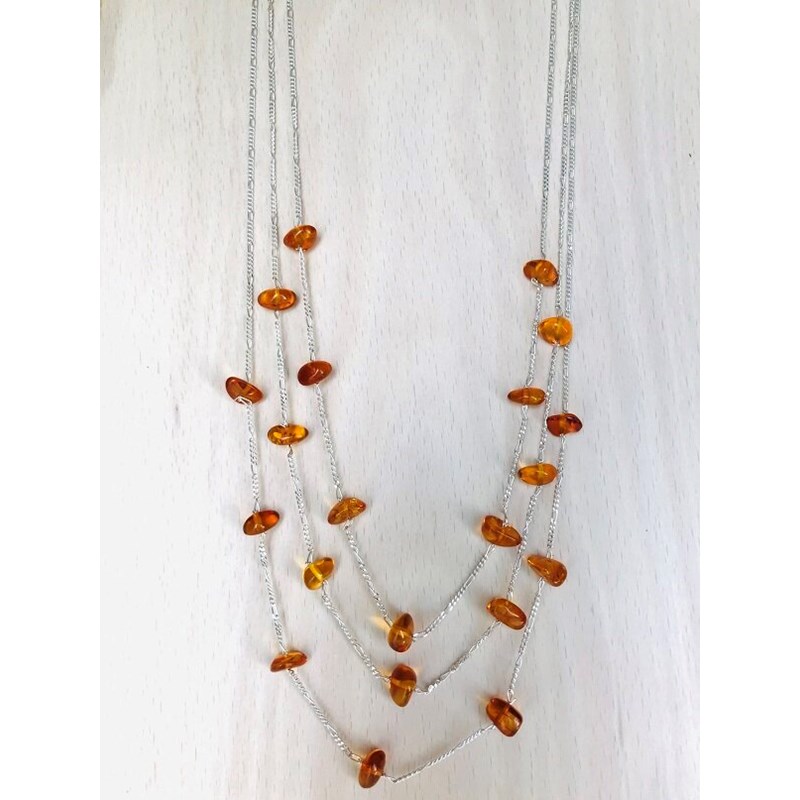 Cocoonme - Collier trois rangs ambre