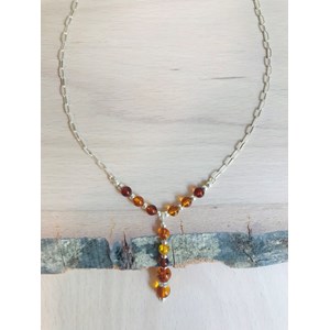 Collier boules ambre