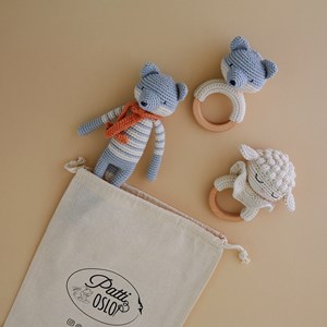 Anneau de dentition en crochet renard
