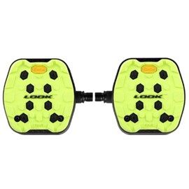 Pédales vélo plates grip vibram - jaune