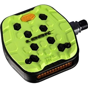 Pédales vélo plates grip vibram - jaune