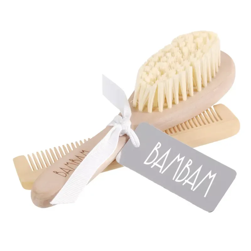 Brosse et peigne en bois (Bambam) - Couverture