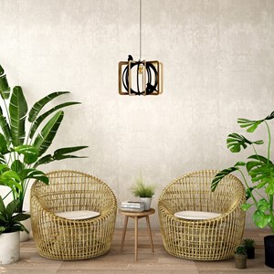 Suspension cage oiseaux lin