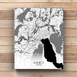 Annecy sur toile n&b