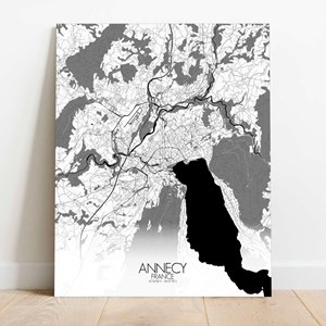 Annecy sur toile n&b