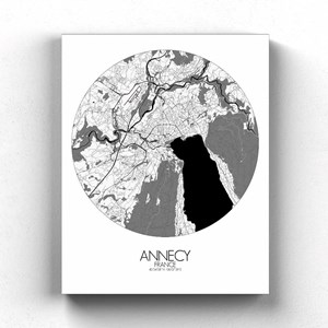 Annecy sur toile rond
