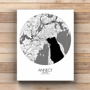 Annecy sur toile rond
