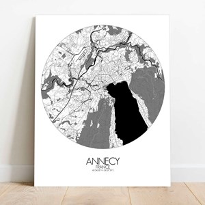 Annecy sur toile rond