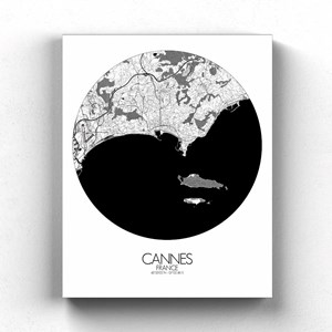 Cannes sur toile rond
