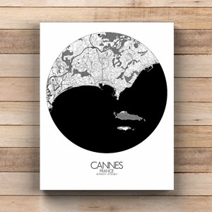 Cannes sur toile rond