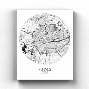 Rennes sur toile  rond