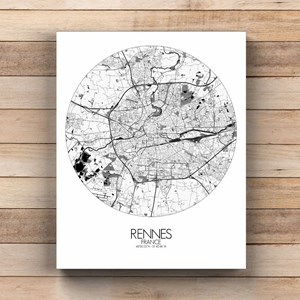Rennes sur toile rond