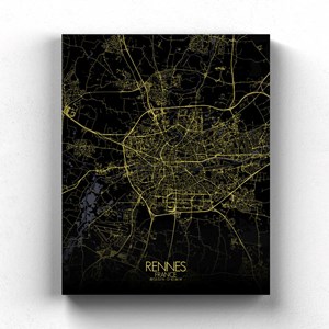 Rennes sur toile nuit