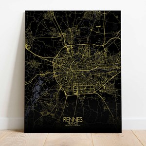 Rennes sur toile nuit
