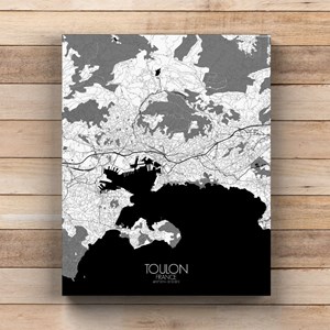 Toulon sur toile n&b