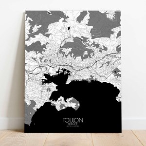 Toulon sur toile n&b