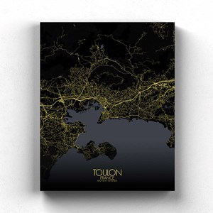 Toulon sur toile nuit