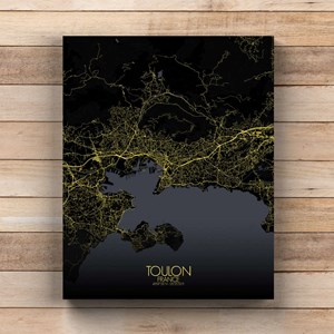 Toulon sur toile nuit
