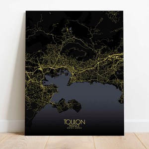 Toulon sur toile nuit