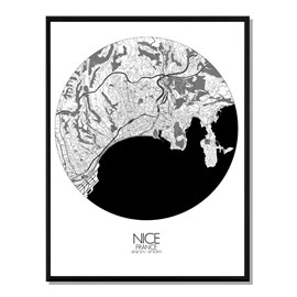 Nice carte ville  city map rond
