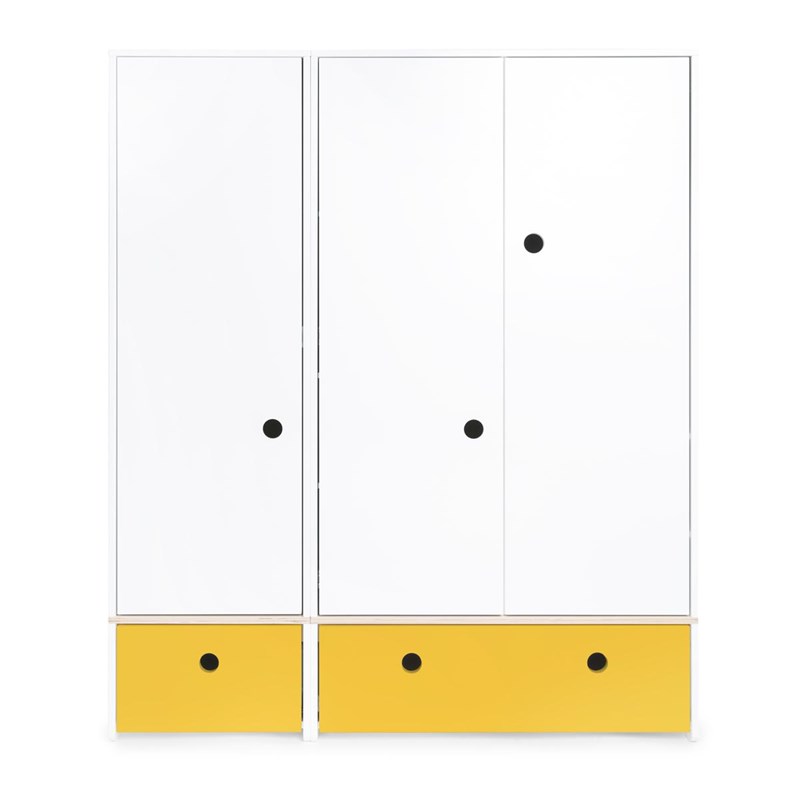 Wookids - Armoire 3 portes colorflex nectar yellow