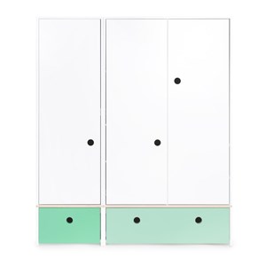 Armoire 3 portes colorflex sea foam-mint