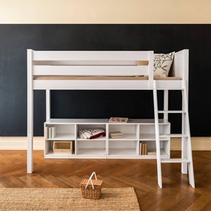 Lit mezzanine kasva blanc