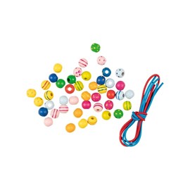 Collier de perles en bois a fabriquer