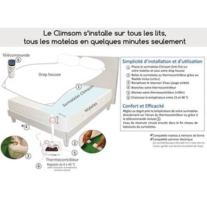 Surmatelas climatisé climsom canicule