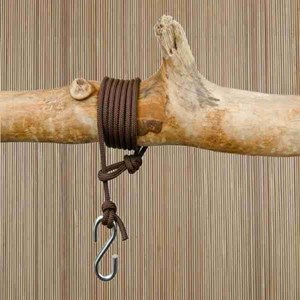 Corde marron avec crochet