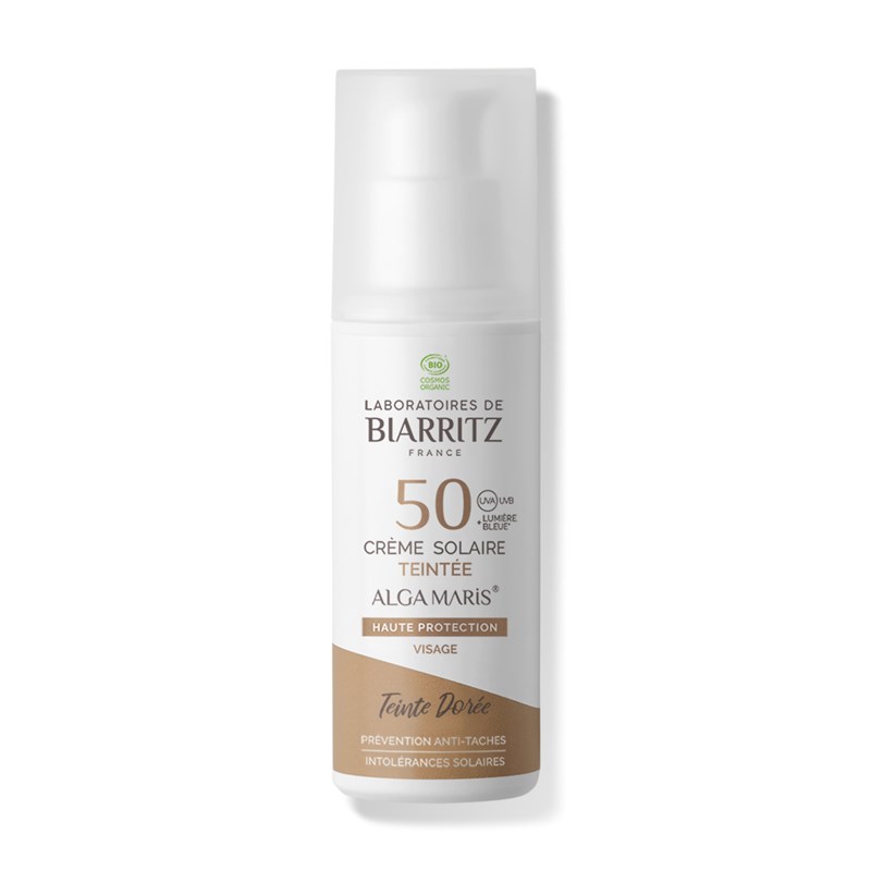 LABORATOIRES DE BIARRITZ - Crème solaire visage teintée spf50 bio