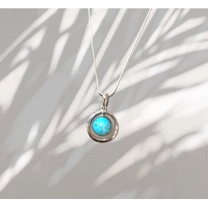 Collier rond turquoise