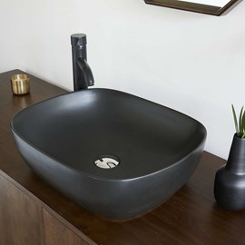 Vasque ovale noire