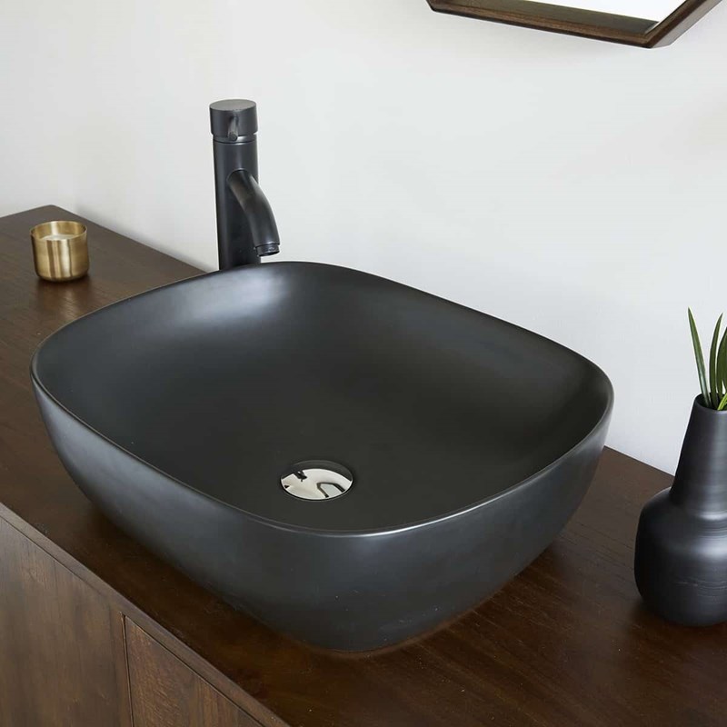Vasque ovale noire