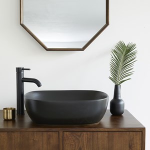 Vasque ovale noire