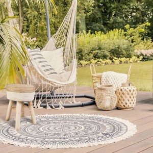 Tabouret blue lagoon beige