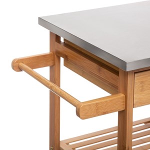 Desserte 3 tiroirs 3 paniers en bambou