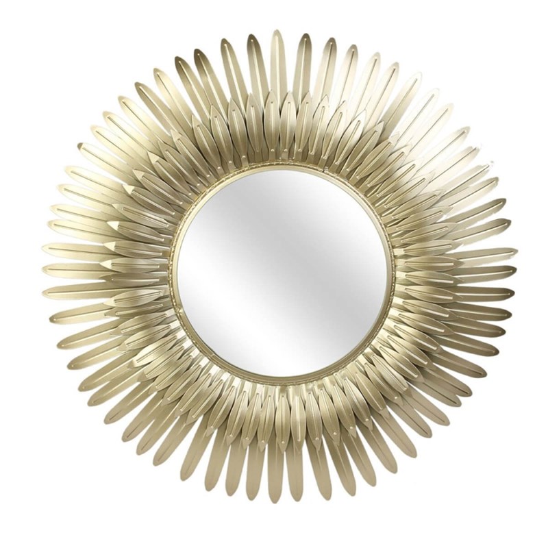 Miroir plumes dorées d53