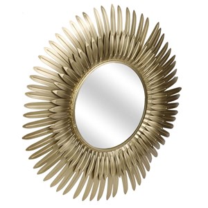 Miroir plumes dorées d53