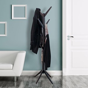 Porte-manteaux arbre en bois 8 tiges noi