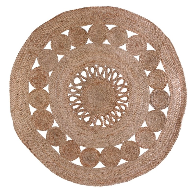 The Home Deco Factory - Tapis rond jute ajouré 90 cm