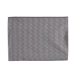 Tapis rectangle losanges noir blanc 120x